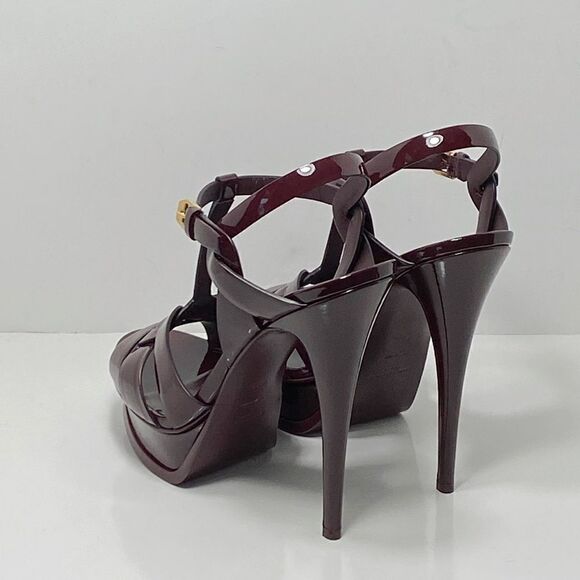 Saint Laurent Tribute 105mm Patent Leather Platform Sandals size 40.5 - Picture 4 of 12